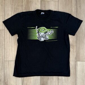 NVIDIA Global IT Robot T-Shirt Adult Size Large Star Wars Parody Technology Tee